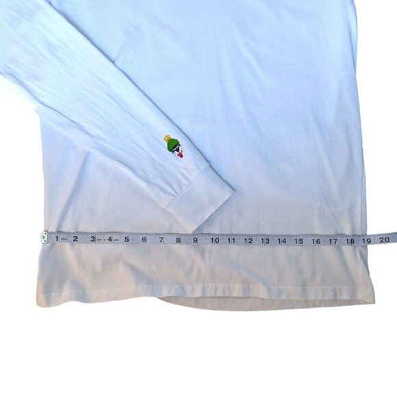 H&M Buggs Bunny White Long Sleeve Shirt with Characters on Sleeves  Women Size M - Picture 9 of 11